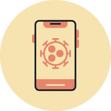 Cep telefonu simgesinin vektör illüstrasyonu