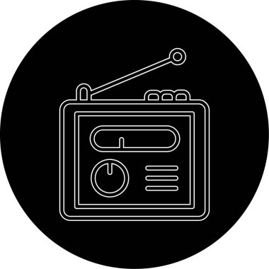 vektör radyo simgesi, vektör illüstrasyonu