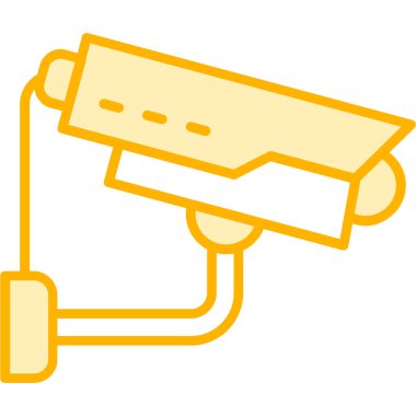 Güvenlik kamerası simgesi, vektör illüstrasyonu