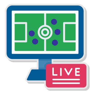 canlı futbol simgesi düz stil