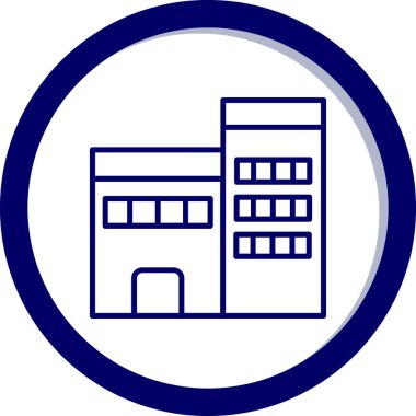 Bina. Web simgesi basit illüstrasyon