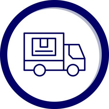 dağıtım kamyonu ikonu vektör çizimi