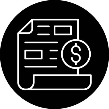 Doları vektör satırı simgesi