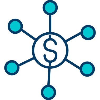 ağ bağlantı simgesi. Web için ağ vektör simgelerinin özet çizimi