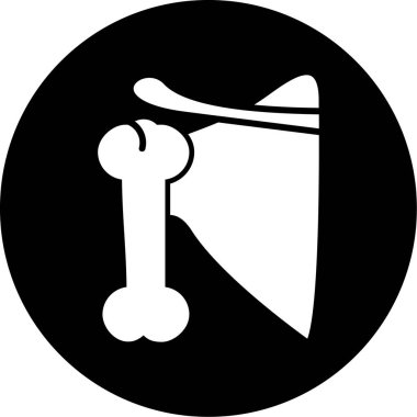 Kemik. Web simgesi basit illüstrasyon