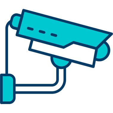 kamera ccTV kamera simgesi doldurulmuş dış hat biçimi