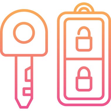 asma kilit ikon vektör çizimi