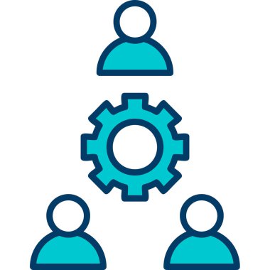 iş takımı simgesi vektör illüstrasyonu