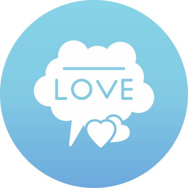 aşk kalp düz vektör simgesi