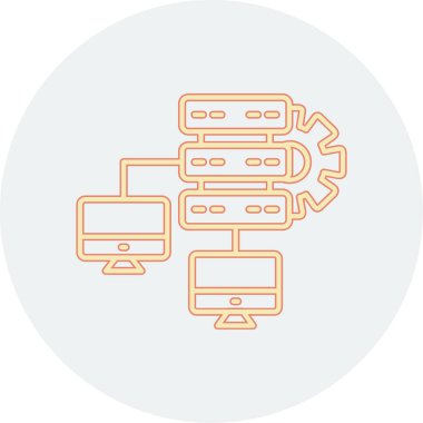 ağ bağlantısı ince çizgi simgesi, ağ ve bağlı ağ bağlantısı, vektör işareti, doğrusal simge, beyaz arkaplan üzerinde doğrusal desen, eps 1