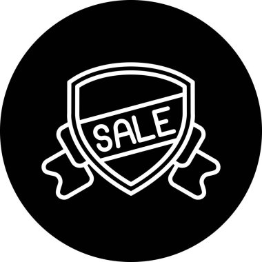 satış etiketi simgesi, basit siyah biçim