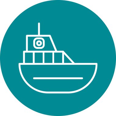 Gemi simgesi, basit vektör çizimi