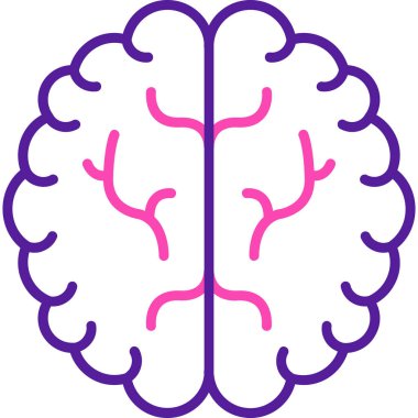 Beyin. Web simgesi basit tasarım