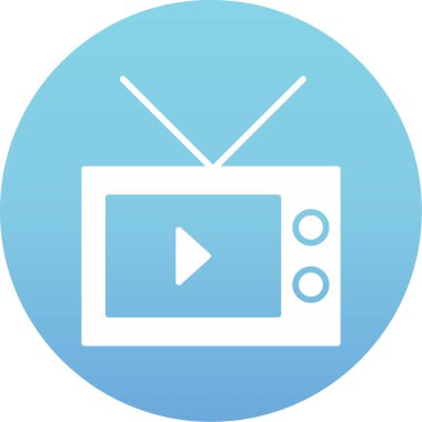 TV simgesi vektör illüstrasyonu