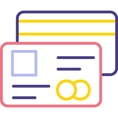 kart simge vektör çizim