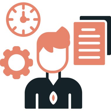 İş adamı ikonu. vektör illüstrasyonu