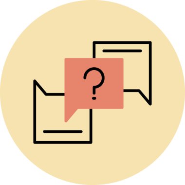 Soru simgesi, vektör illüstrasyonu