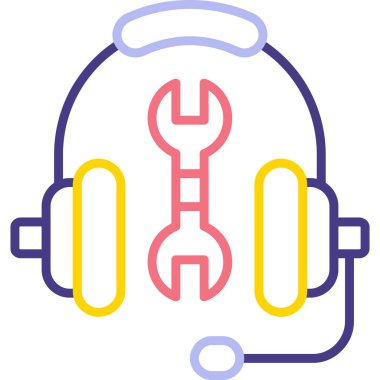 kulaklıklar modern simge vektör illüstrasyonu