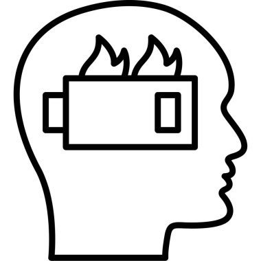 Beyin beyin beyin simgesi dış hatlar biçiminde