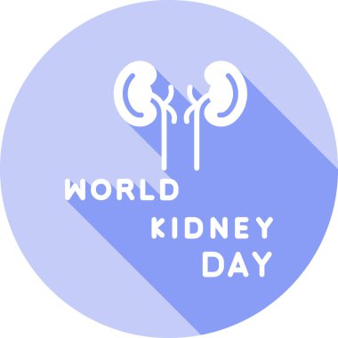 Böbrek Günü ikonu. vektör illüstrasyonu