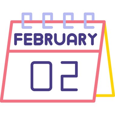 Takvim simgesi tasarımı, vektör illüstrasyonu