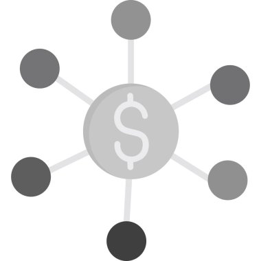 Ağ paylaşımı düz vektör simgesi