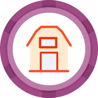 Barn ağ simgesi, vektör illüstrasyonu