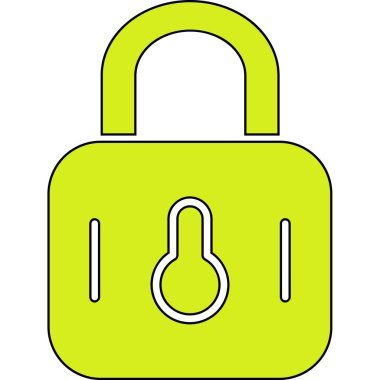 Kilit simgesi. vektör illüstrasyonu