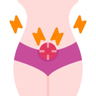 Pembe renkli kadın midesi