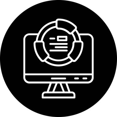 vektör lcd simgesi illüstrasyonu