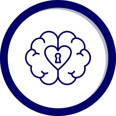 Beyin. Web simgesi basit illüstrasyon