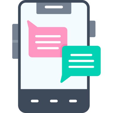 Sohbet ileti simgesi düz biçimli