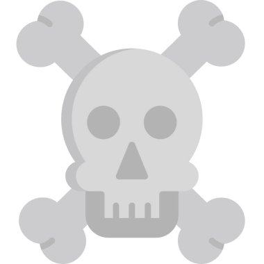 Kafatası. Web simgesi basit illüstrasyon