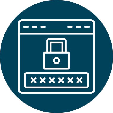 tarayıcı kilit vektör simgesi düzenlenebilir