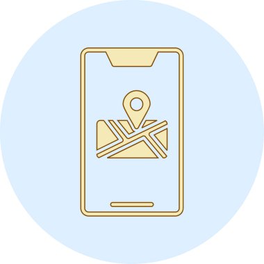 Cep telefonu simgesinin vektör illüstrasyonu