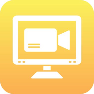 Monitör simgesinin vektör illüstrasyonu