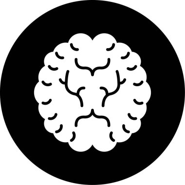 beyin ikonu vektör illüstrasyonu
