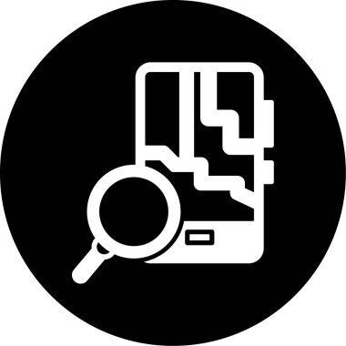 Arama simgesi vektör illüstrasyonu