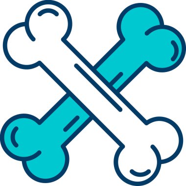 Kemik simgesinin vektör illüstrasyonu