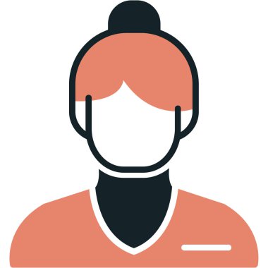 kadın avatar profil görünümü vektör çizimi tasarımı