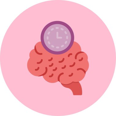 Beyin. Web simgesi basit illüstrasyon