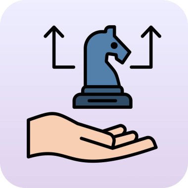 Bir köpek simgesiyle el.