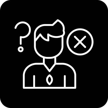 Soru simgesi, vektör illüstrasyonu