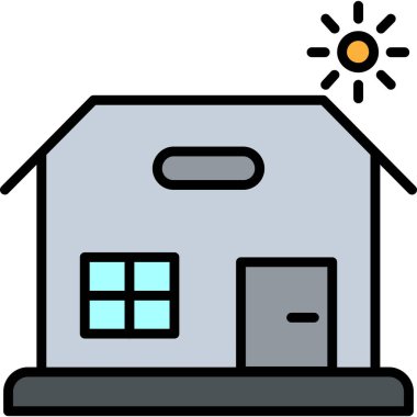 Ev. Web simgesi basit illüstrasyon