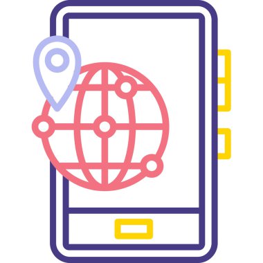 konum simgesi vektör illüstrasyonu