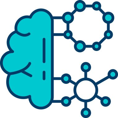 Beyin. Web simgesi basit illüstrasyon