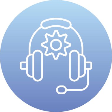 Modern kulaklık simge vektör çizim