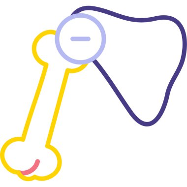 Doldurulmuş hayvan kemiği ikonu - taslak biçimi