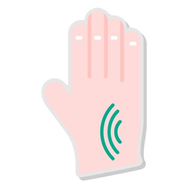 İnsan el simgesi vektör illüstrasyonu