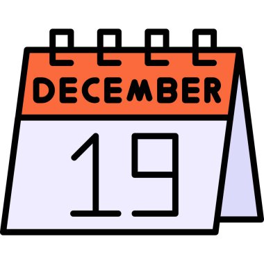 Tarih simgesinin 12 Aralık tarihli takvimi